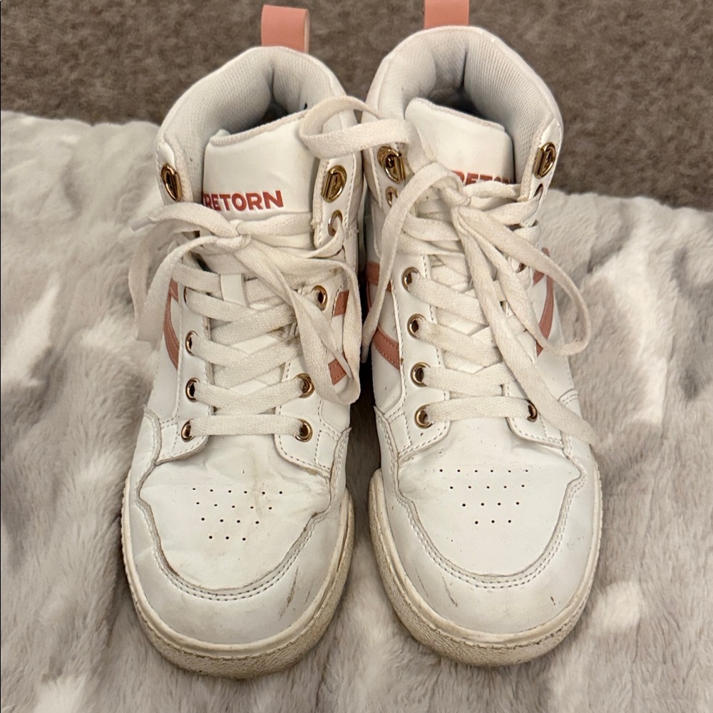 Tretorn Women's High-Top Sneakers - White and Pink